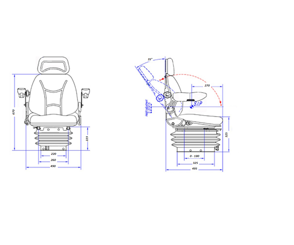 EKPART Siège EKPART Sièges Tracteur