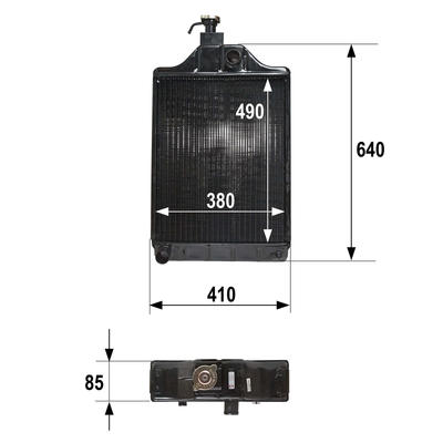 MASSEY FERGUSON Radiateur pour 275, 290 375, 390, 575, 675, 690 Radiateur