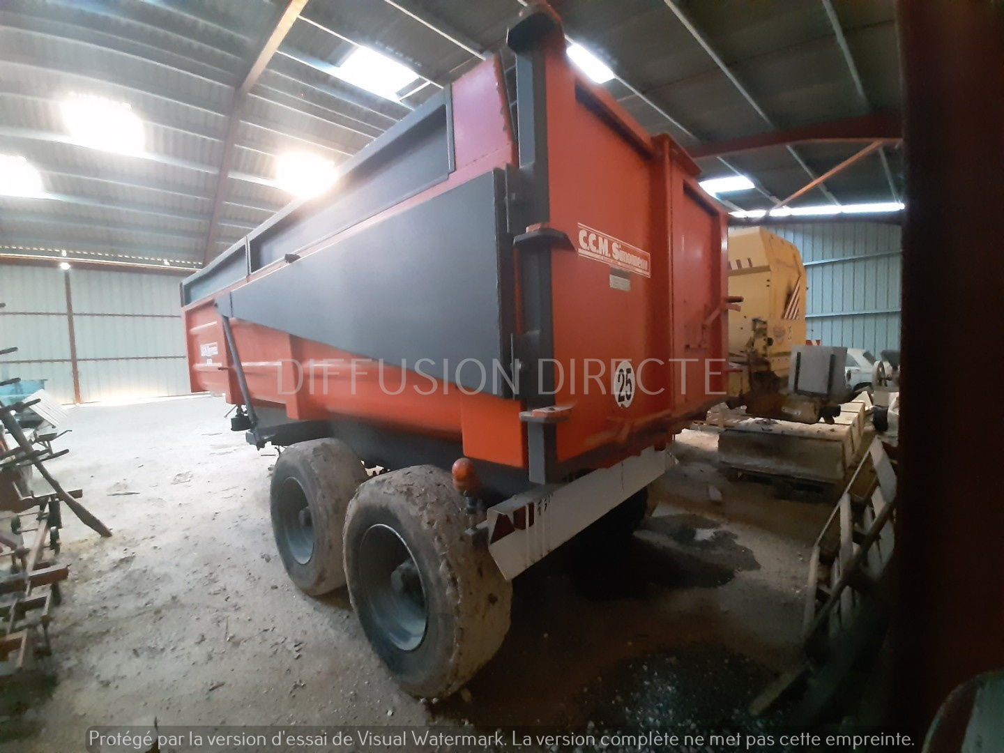 SIMONNEAU REMORQUE AGRICOLE MONO 1100 Benne - Remorque