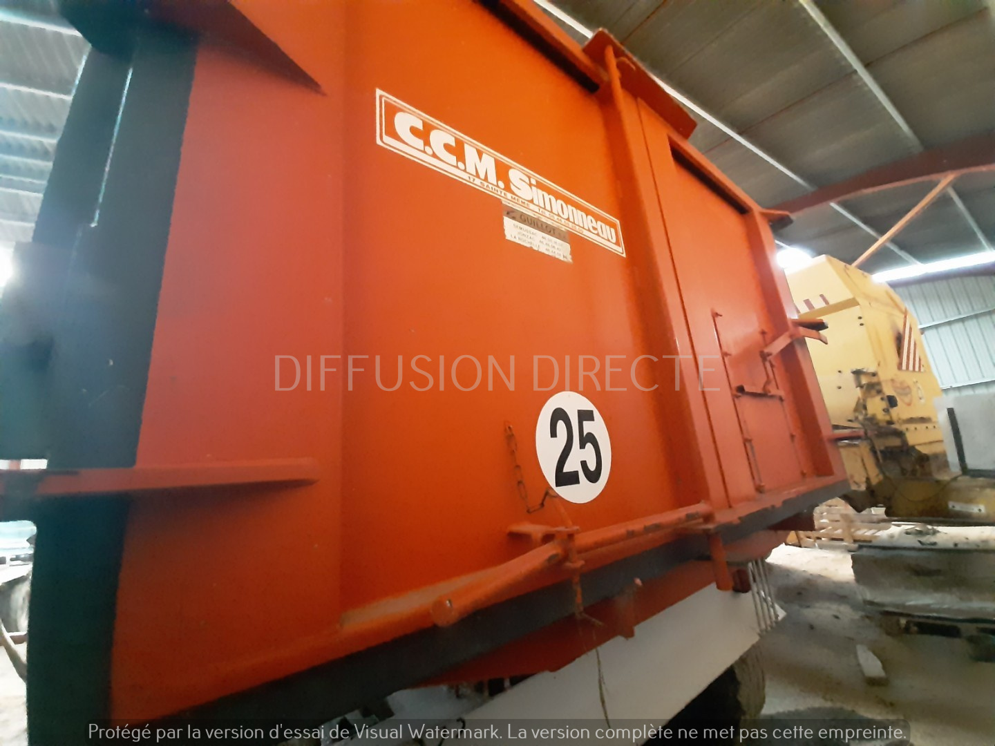 SIMONNEAU REMORQUE AGRICOLE MONO 1100 Benne - Remorque